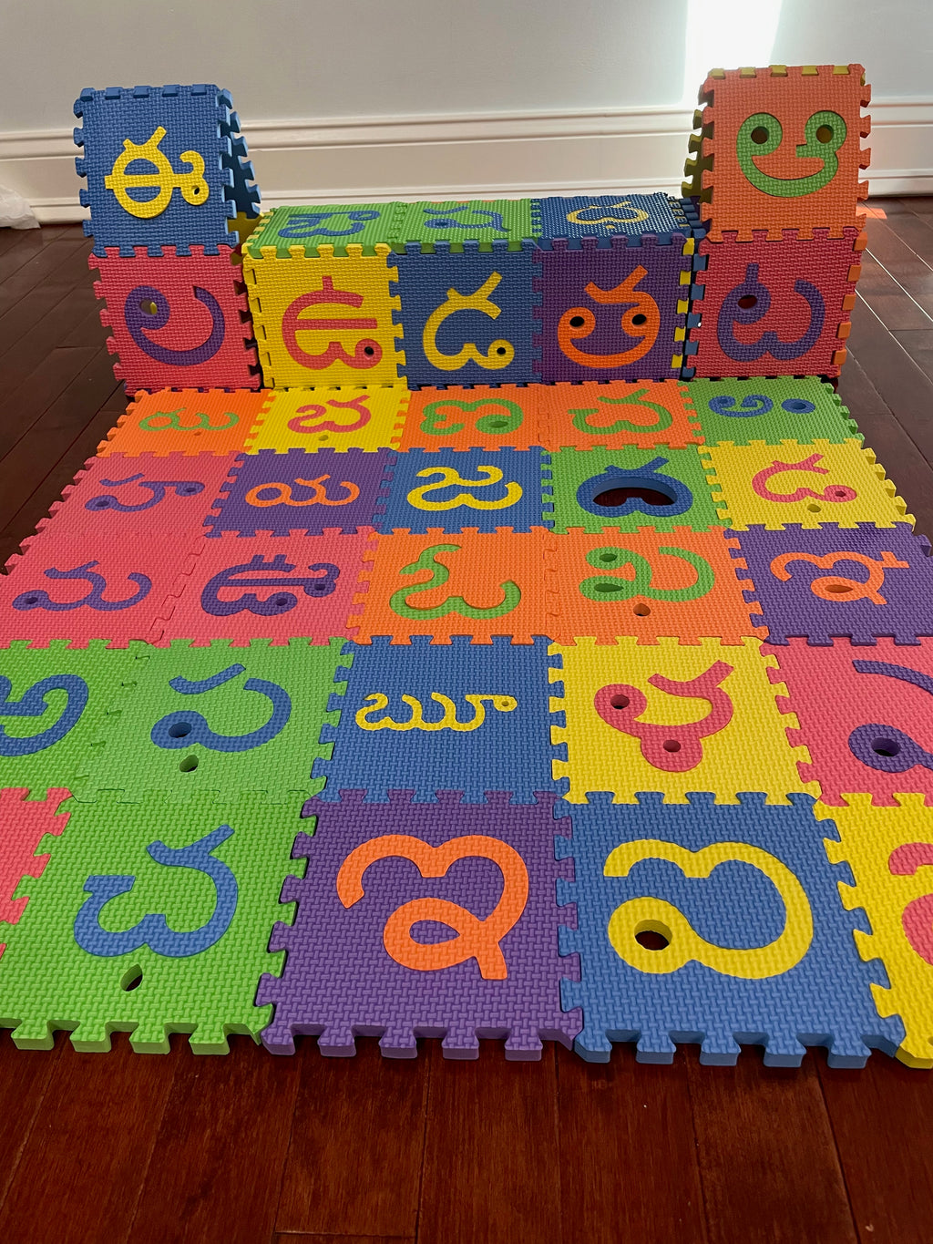 Telugu Alphabet Mat Jigsaw Puzzle Floor Play Mat